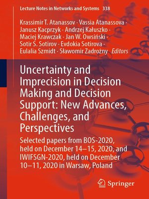 cover image of Uncertainty and Imprecision in Decision Making and Decision Support
